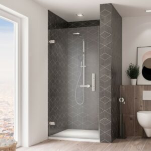 Vanta Drehtür für Nische, Anschlag links, rahmenlos