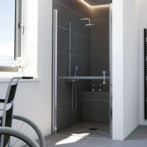 Lana 6 Drehtür für Nische horizontal geteilt, Anschlag links