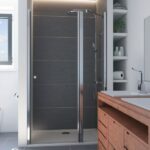 Lana 6 Drehtür mit Festteil für Nische, Anschlag rechts