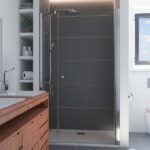 Lana 6 Drehtür mit Nebenteil für Nische, Anschlag rechts