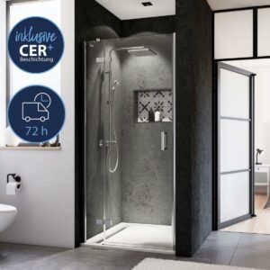 Marvie 72 Norma Drehtür mit Festteil für Nische, Anschlag links