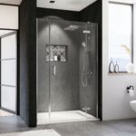 Marvie Norma Drehtür mit Festteil für Nische, Anschlag rechts