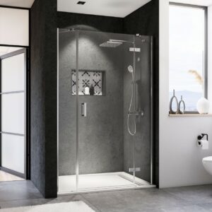 Marvie Norma Drehtür mit Festteil und Nebenteil für Nische, Anschlag rechts