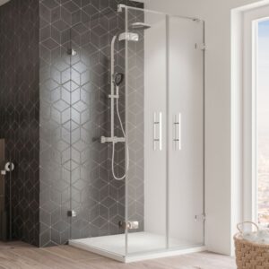 Vanta Pendeltür mit Seitenwand links, rahmenlos