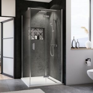 Norma Drehfalttür rechts für Seitenwand und Badewannenseitenwand