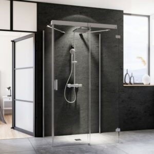 Norma U-Kabine Schiebetür mit 2 Seitenwänden, Anschlag rechts