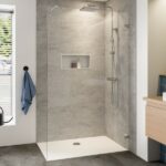 Norma Duschwand alleinstehend rahmenlos, Wandwinkel innen