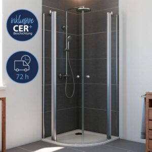 Marvie 72 Lana 6 Runddusche Drehtür 4-teilig, Radius 550